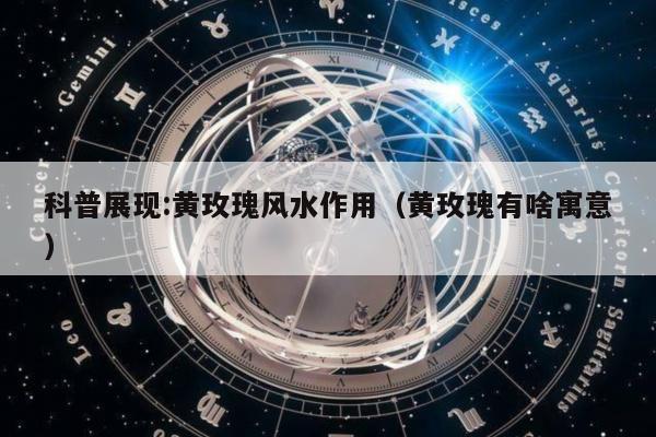 科普展现:黄玫瑰风水作用（黄玫瑰有啥寓意）