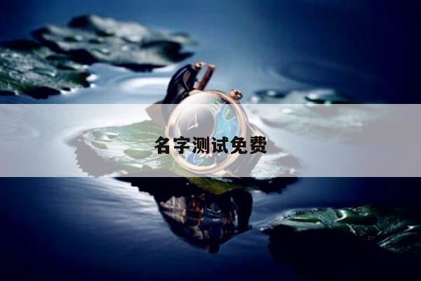 名字测试免费