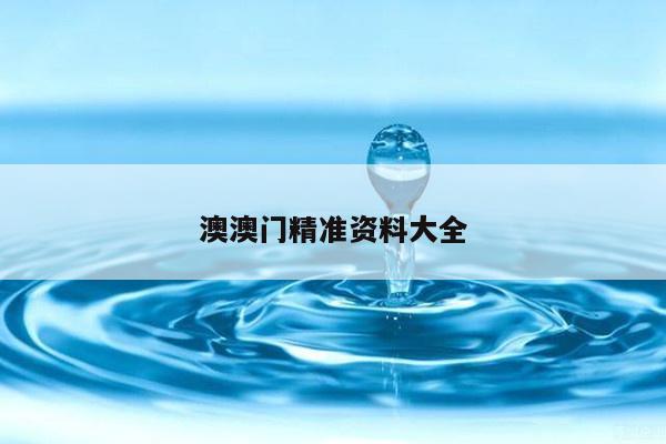 澳澳门精准资料大全