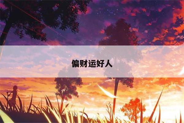 偏财运好人